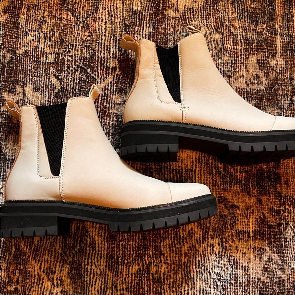 Cream Ankle Boots
